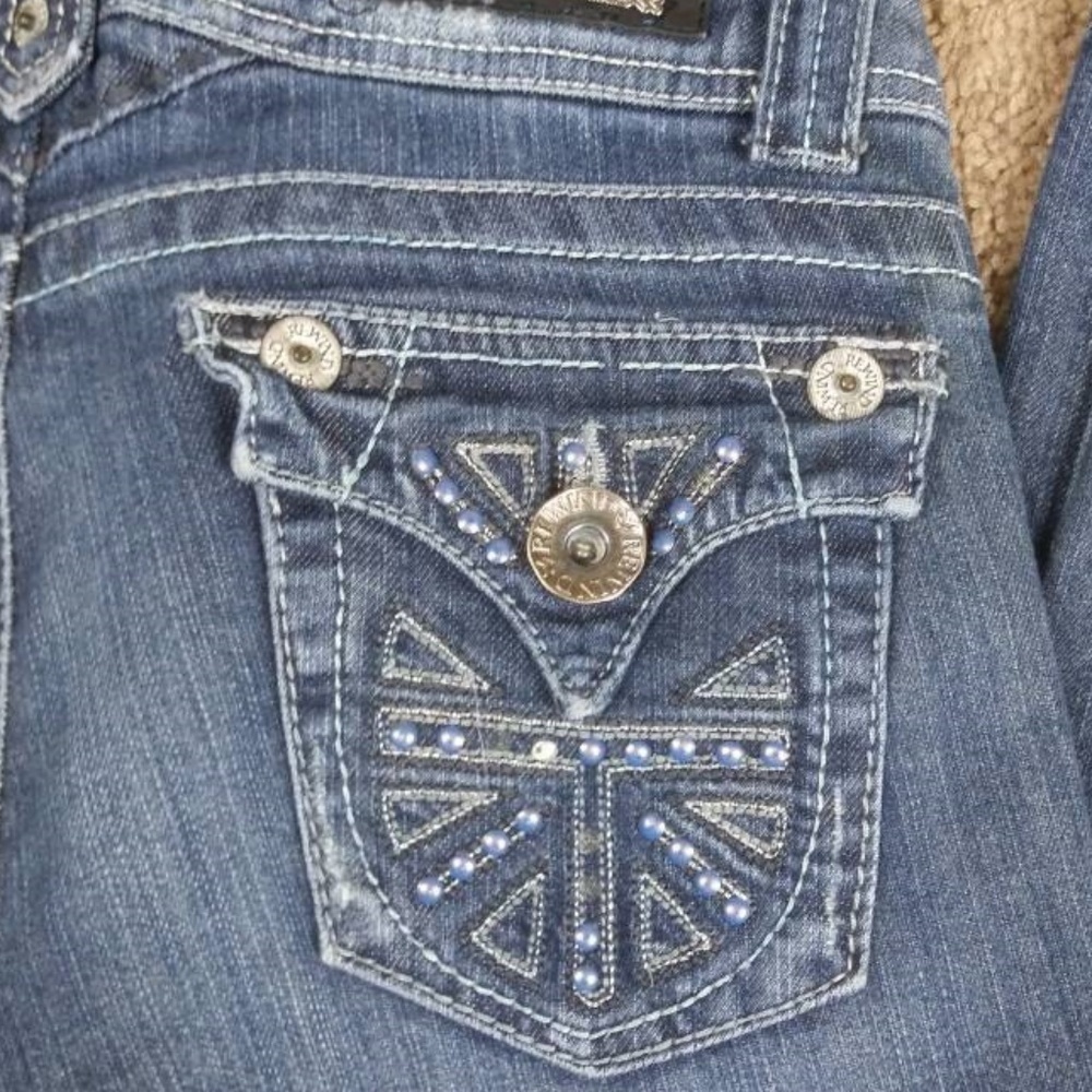 Rewind Embellished Pocket Jeans - Size 5